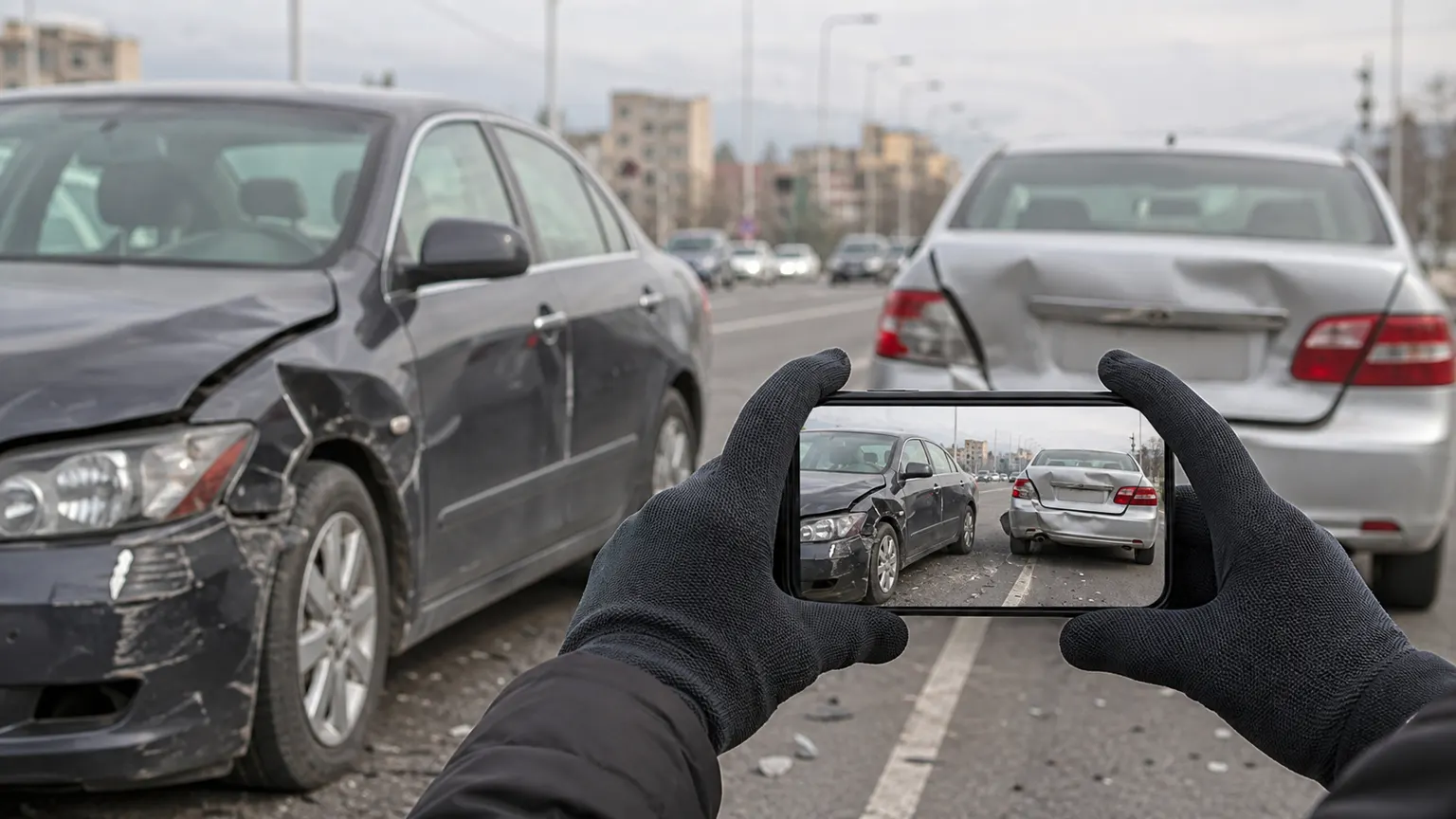 چطور از صحنه تصادف عکس بگیریم تا برای بیمه قابل استفاده باشد؟